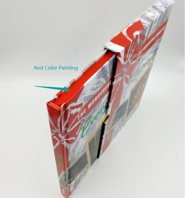 Comment faire un livre avec un bord pulvérisé peint?
