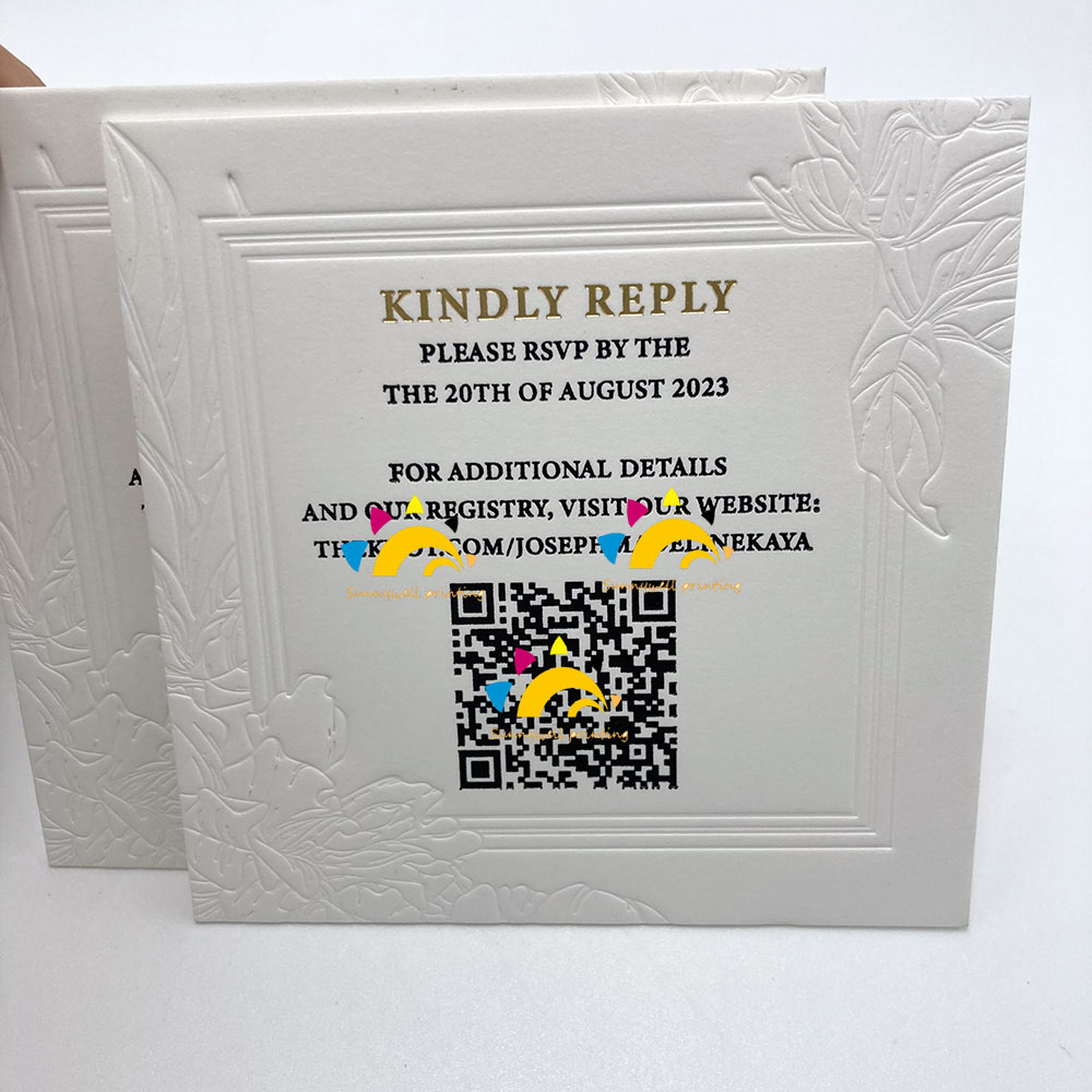 Cartes d'invitation Impression des cartes d'invitation de mariage de haute qualité