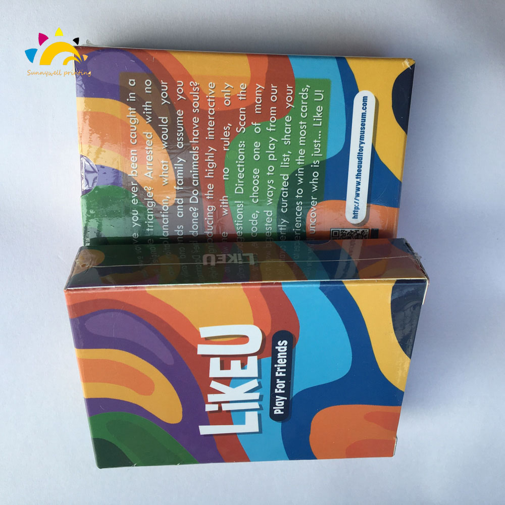 Impression de la carte de jeu de jeu avec boîte en papier